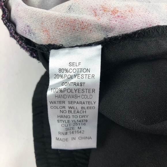 Ya Los Angeles Womens Shorts, Black Floral Medium - Picture 6 of 8